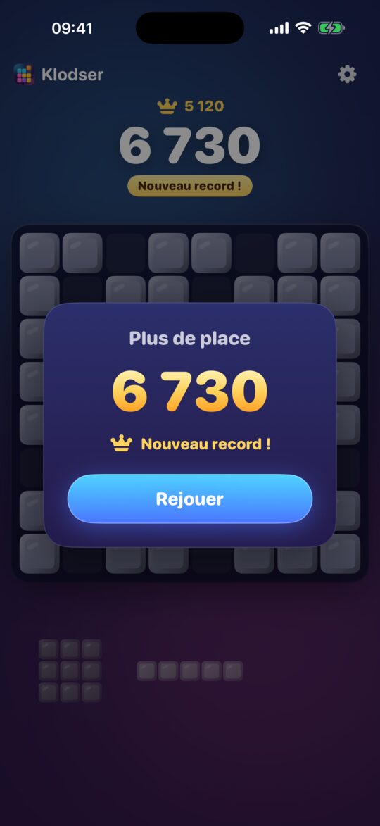 Plus de place ? On rejoue.